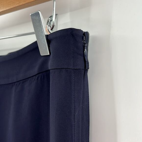 Kobi Halperin Women's High Waisted Flat Front Ankle Pants - Navy - Large - Picture 4 of 9